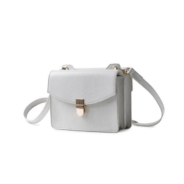 CROSSBODY DOUBLE SIDE BAG LIGHT GREY