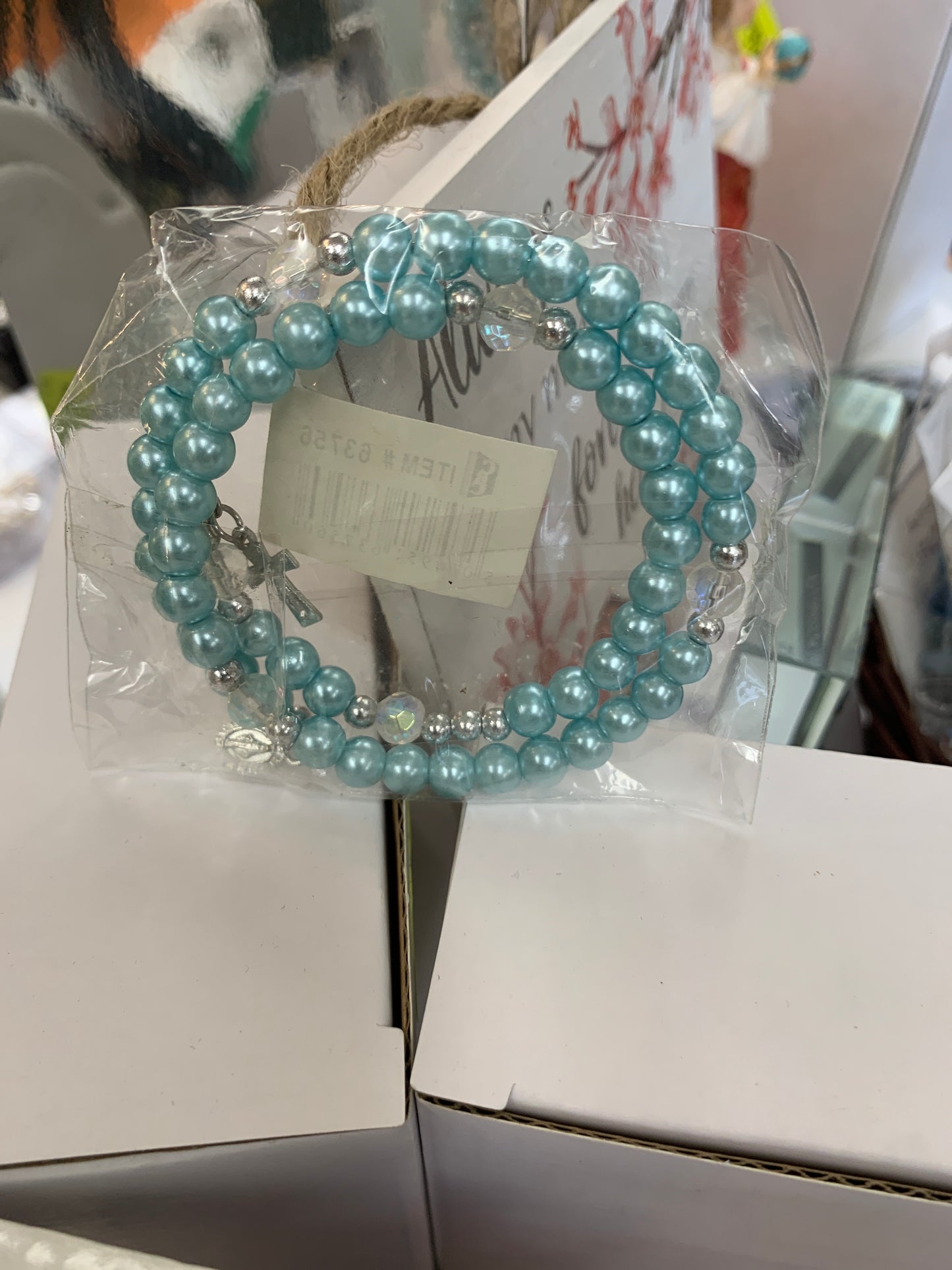 bracelet blue cross bangle