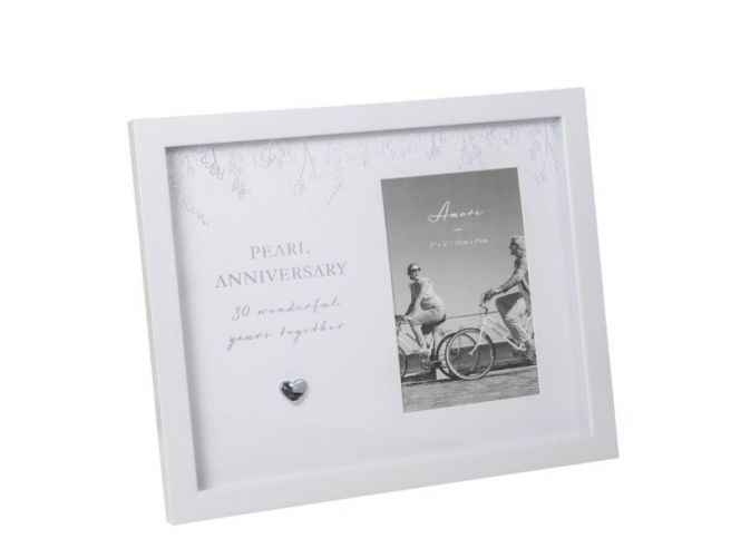 Amore Pearl Anniversary Frame 4" x 6"