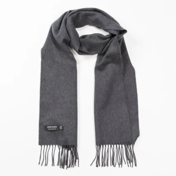 Merino Luxury Wool Scarf Solid Charcoal