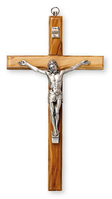 Olive Wood Crucifix 8"