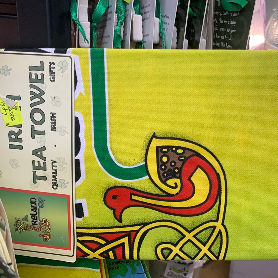 Cotton tea towel celtic Ireland