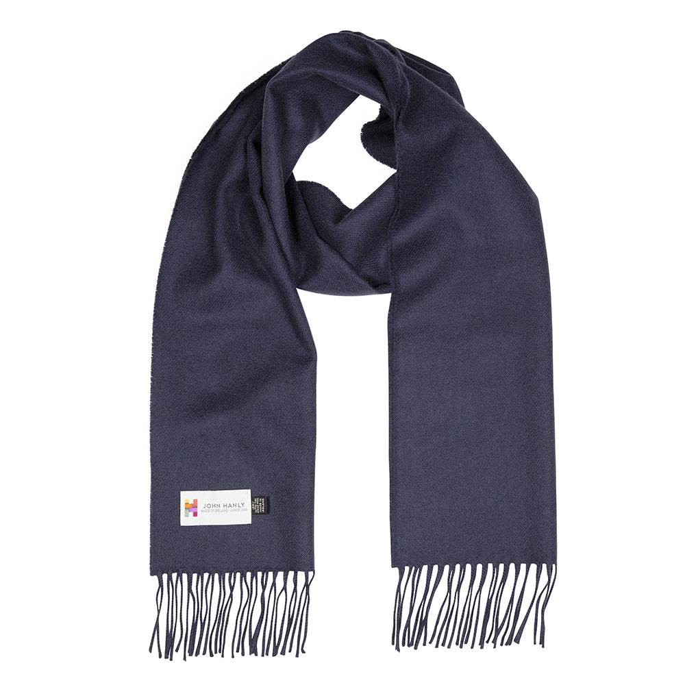 Merino Luxury Wool Scarf Navy