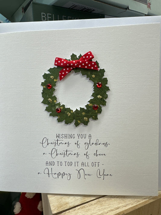Handmade Wreath Christmas Card