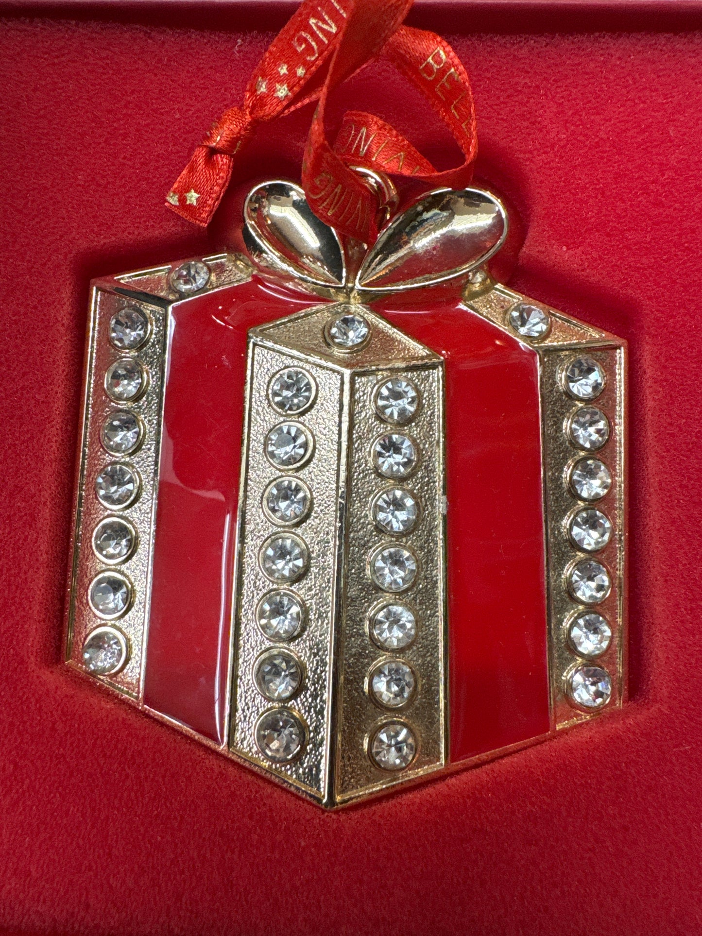 Belleek living Christmas Present Ornament