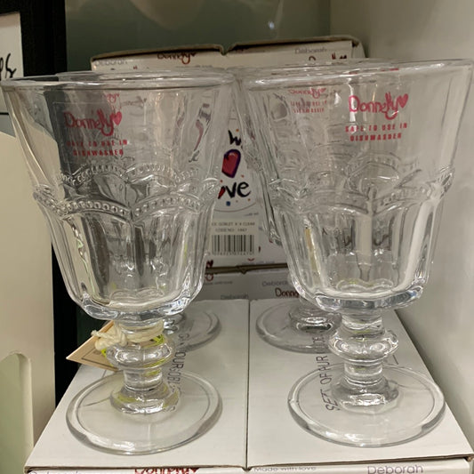 Lace Goblet Clear Deborah Donnelly Artist