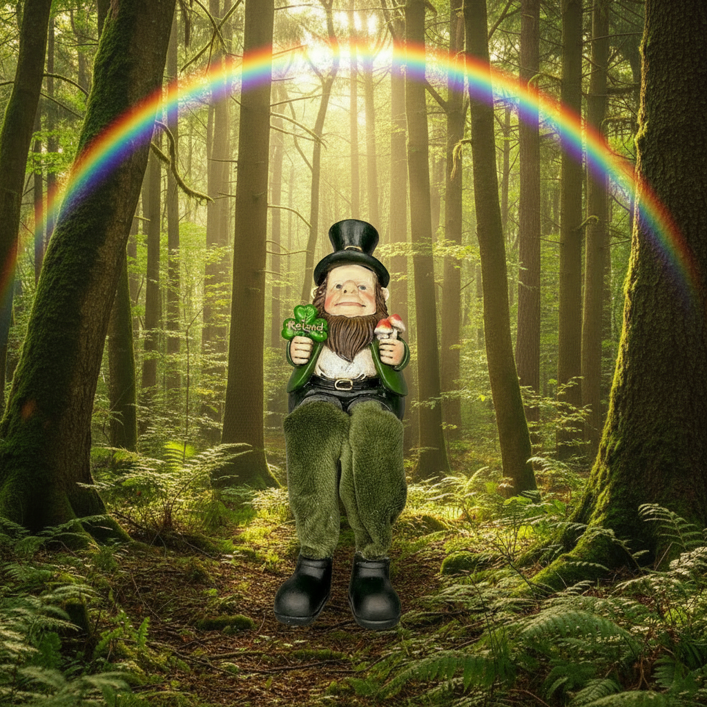 Traditional Leprechaun Sitter 5.5x5.5x20cm