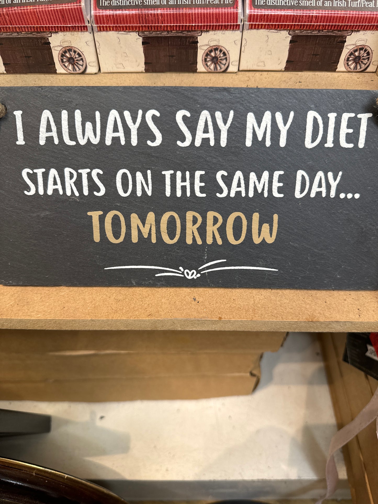 Slate Diet Plaque