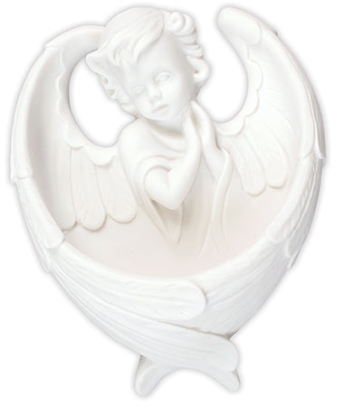 white resin font 6" angel