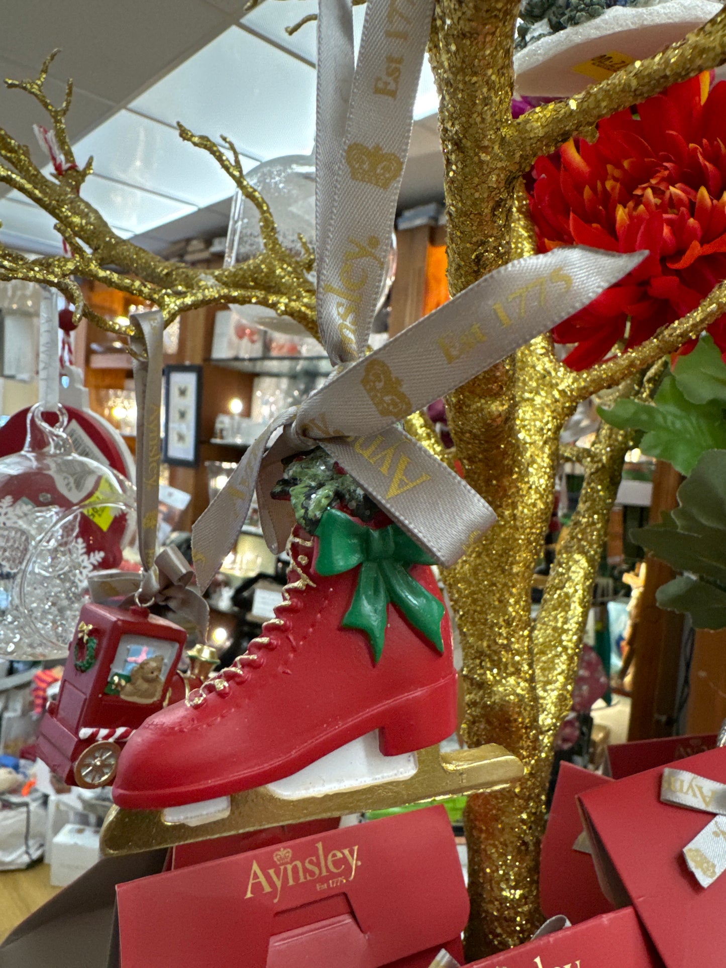 Skates Red Hanging Ornament