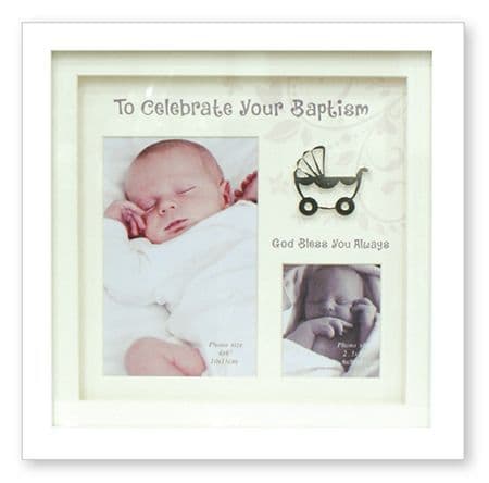 Baptism Photo Frame/White Finish (34922)