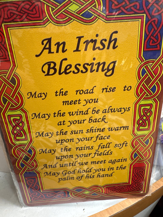 IRISH BLESSING METAL PLAQUE