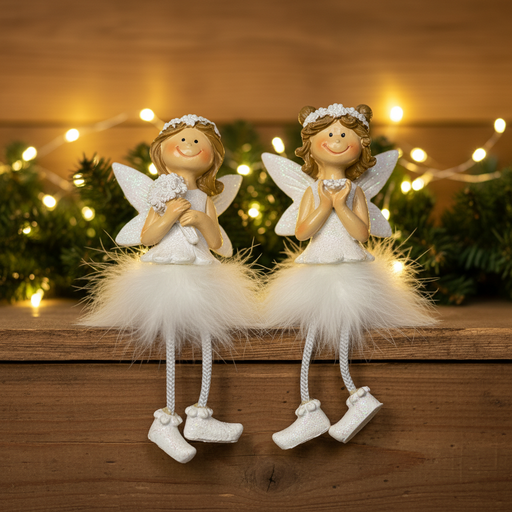 Cute Angel sitter with puffy skirt 2ass 5.5x3x8cm