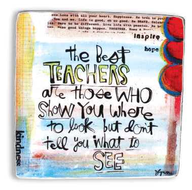 Art metal plaque Best teachers