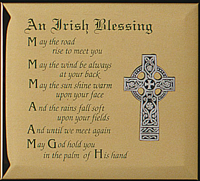 Metal Plaque Irish Blessing
