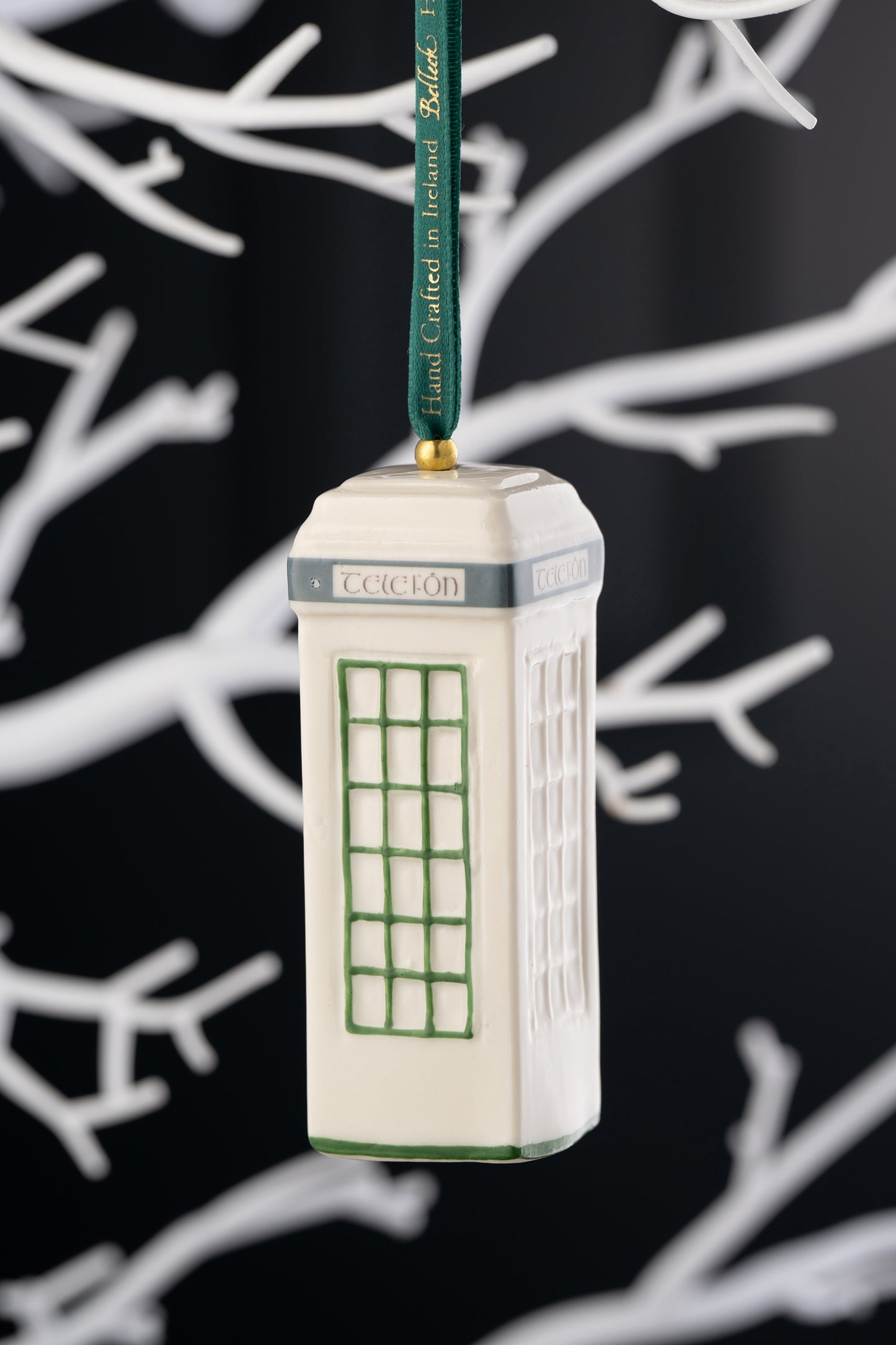 Belleek Green Telephone Box Ornament