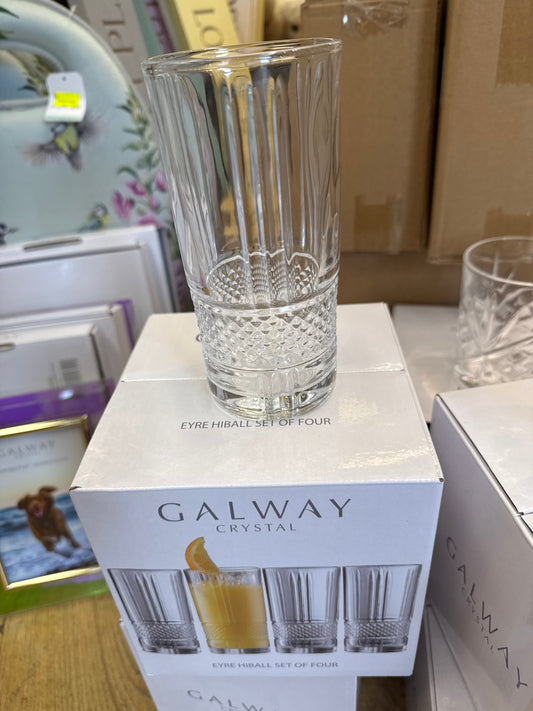 Galway Irish Crystal Eyre Hiball set of 4