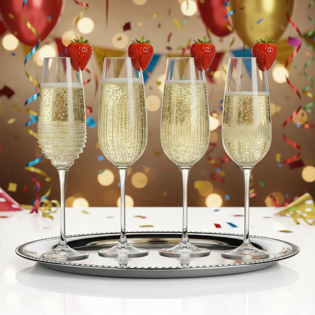 Mixology Flute Champagne335ml 11oz Mixed Pattern S/4