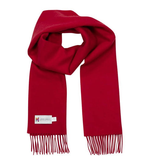 Irish Wool Scarf Medium Solid Red