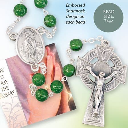 Shamrock Rosary - Glass (6255)
