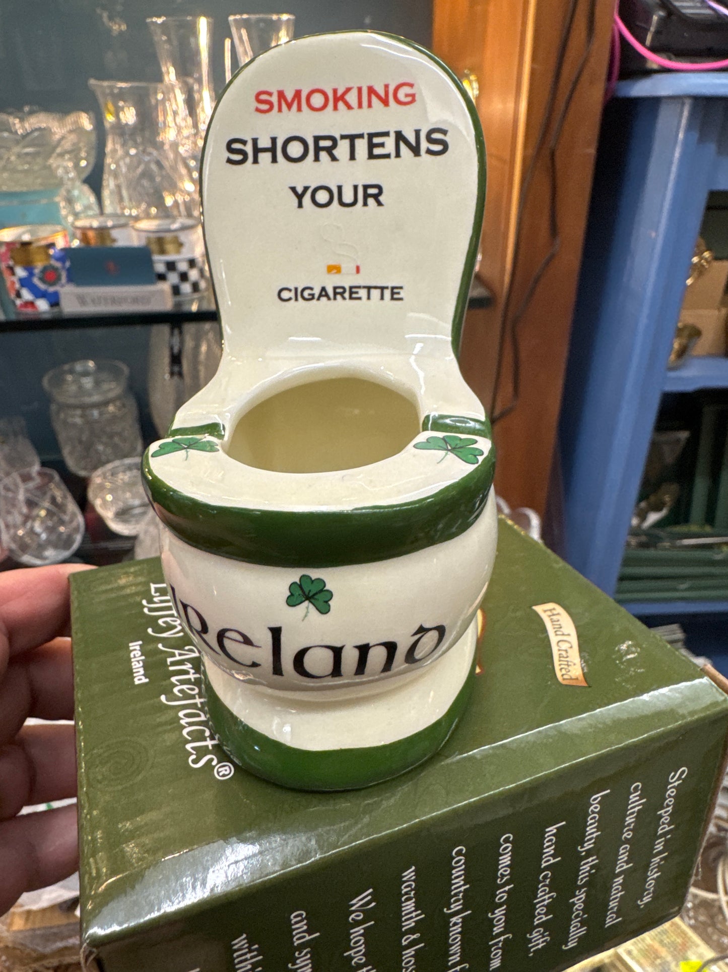 Porcelain Toilet Smoking Shortens Your Cigarette Ashtray