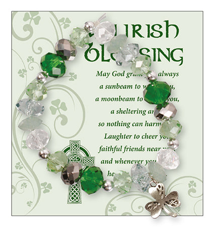 glass bracelet irish blessing