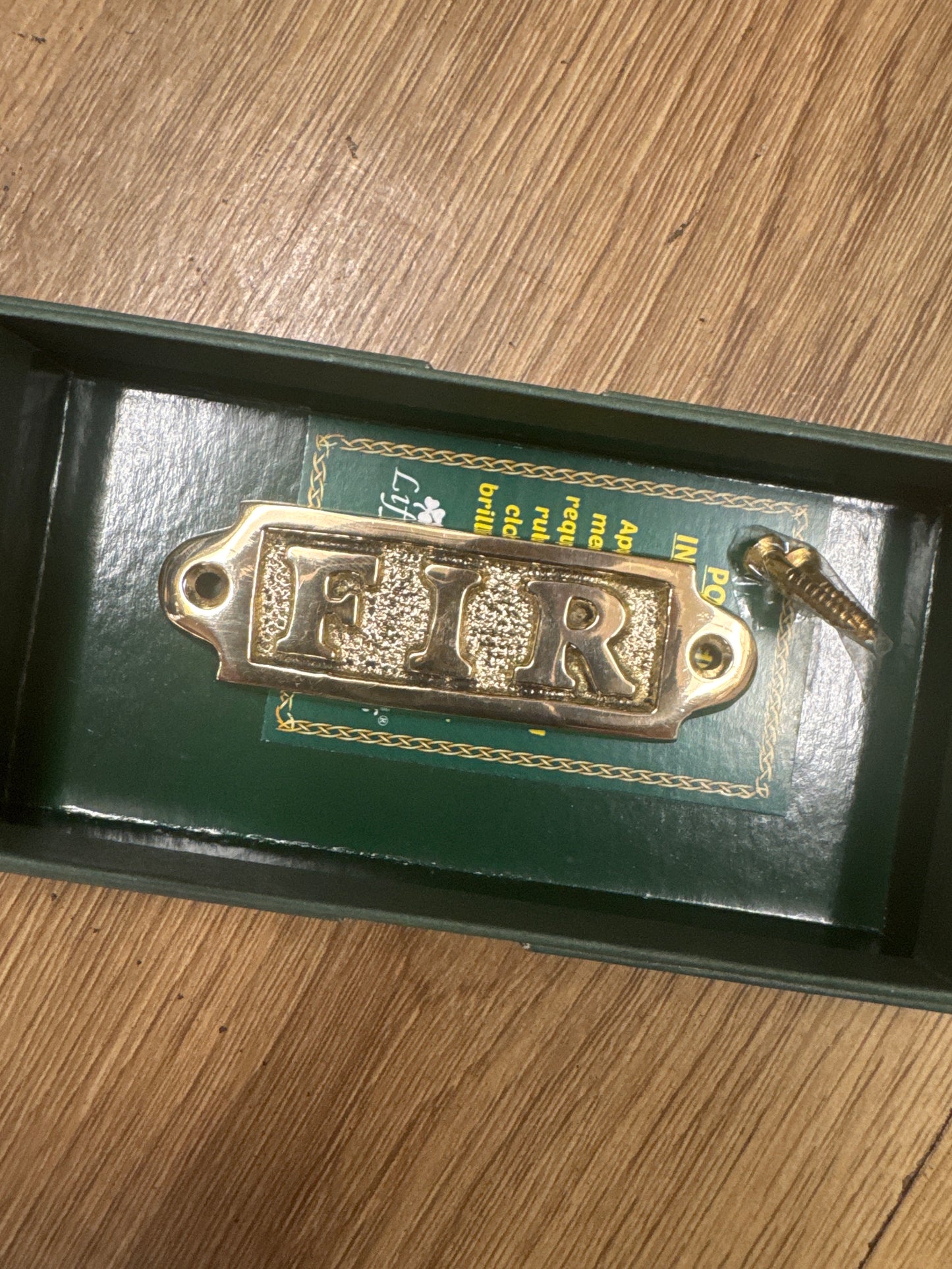 Brass Wall Plaque Fir