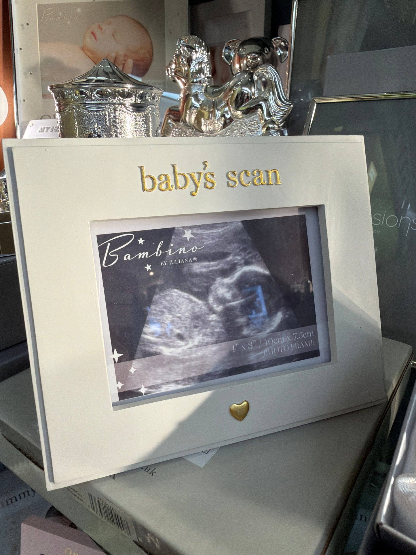 Bambino Baby Scan Resin Photo Frame - Little Heart 4" x 3"