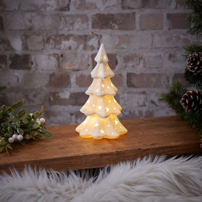 XMAS LED TREE ORNAMENT WHITE