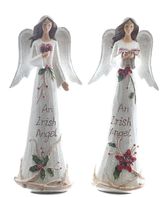 Irish angel w/heart/book