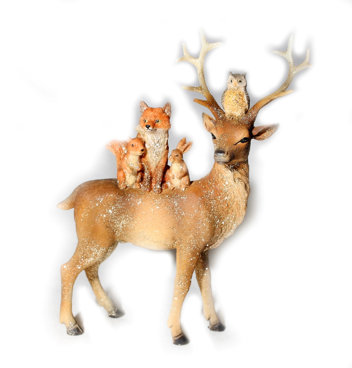 Standing Reindeer with animals on his back