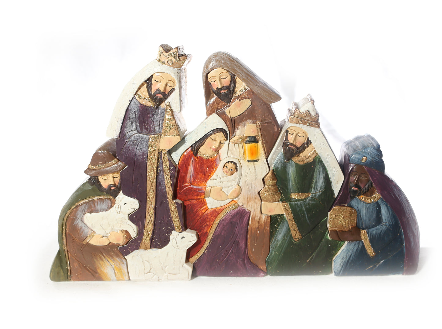 Nativity Coloured Wooden Fit-in Pieces