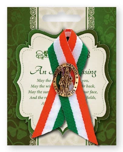 St.Patrick's Day Ribbon/Patrick Brooch (85366)