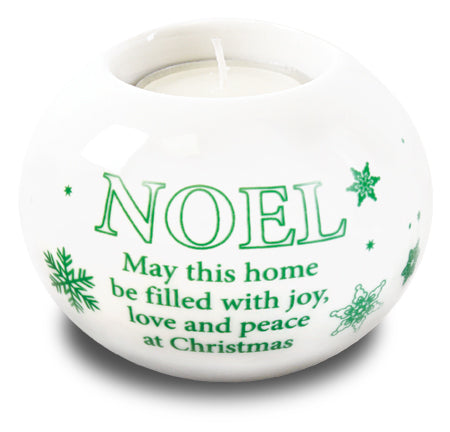 porcelain candle holder nativity noel