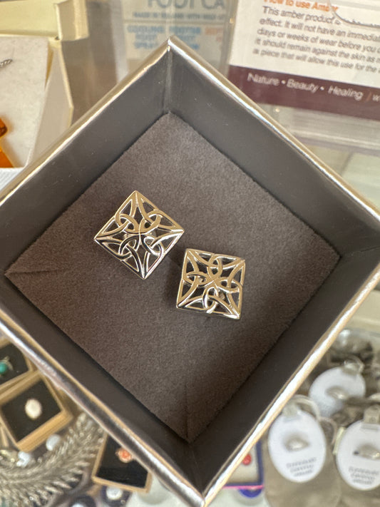 Celtic Knot Cufflinks Galway Crystal