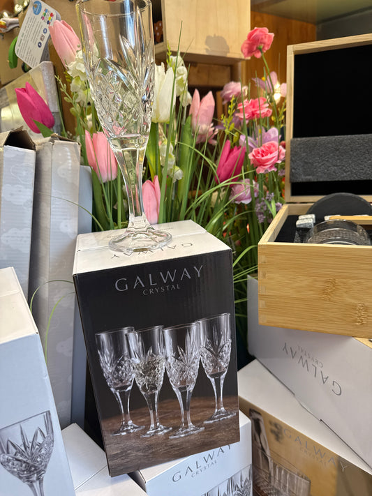 Galway Irish Crystal Inisheer Flute set of 4