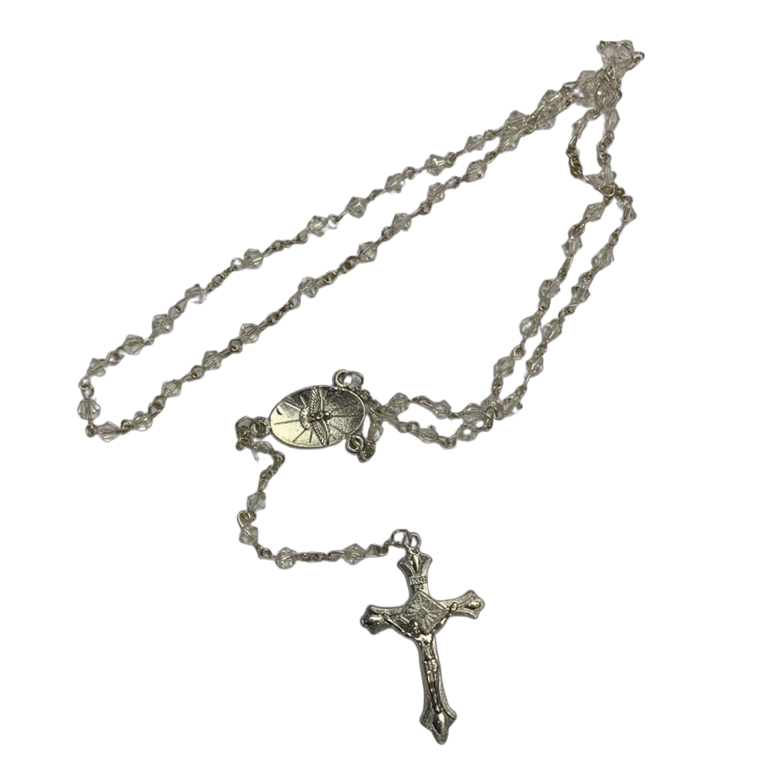 Plastic Clear Confirmation Rosary Beads 6337