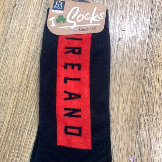 Ireland Black and Red socks