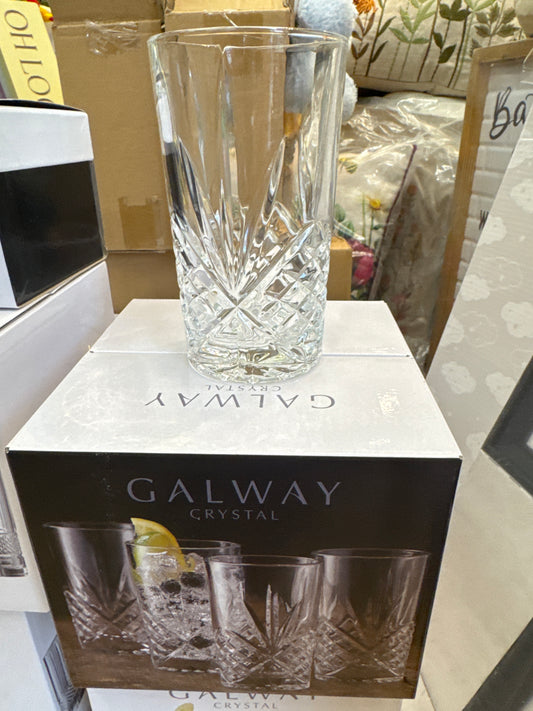 Galway Irish Crystal Inisheer Hiball set of 4