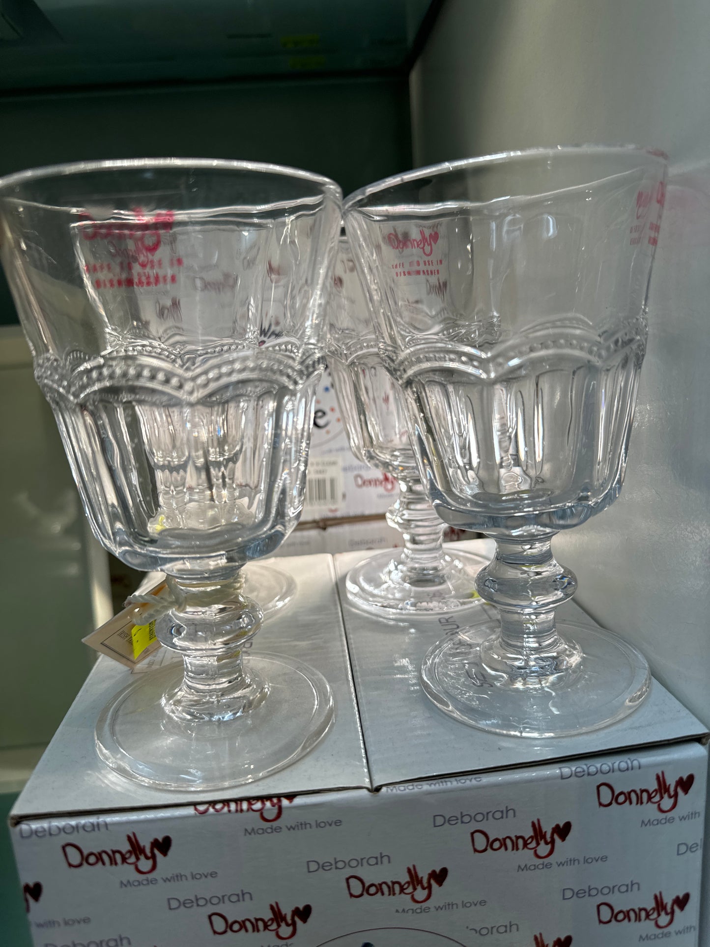 Lace Goblet Clear Deborah Donnelly Artist