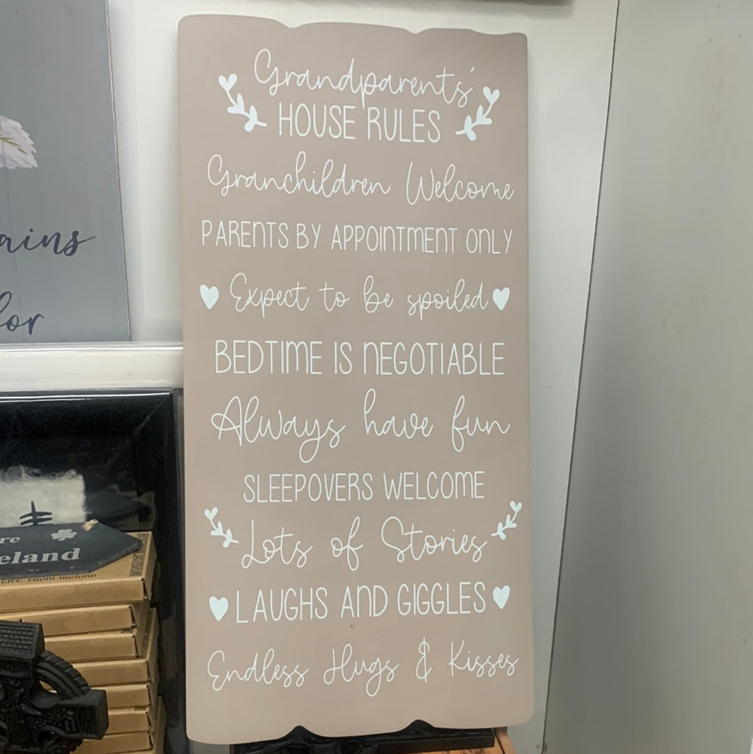 GRANDPARENT RULES PLQ*