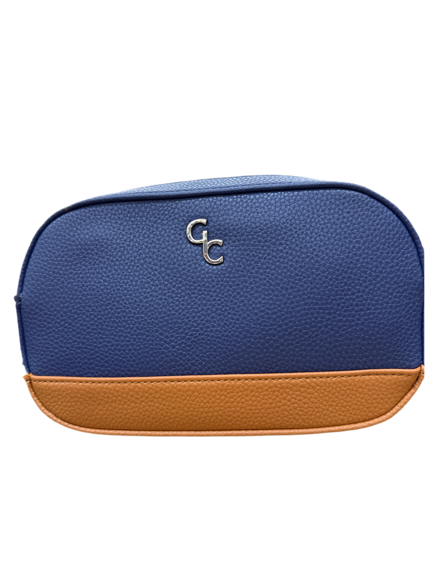 Galway Crystal Two Tone Cross Body Bag Navy & Tan