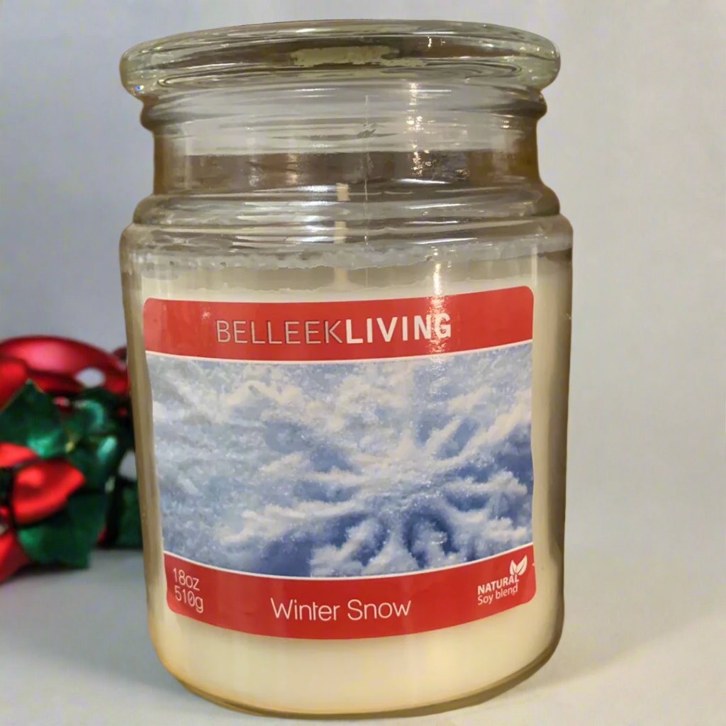Winter Snow Candle Jar