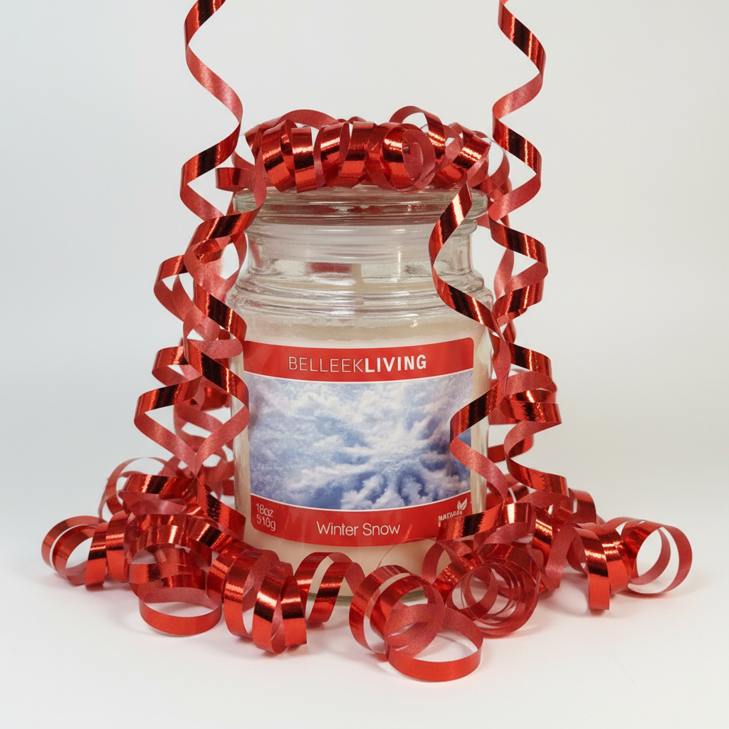 Winter Snow Candle Jar