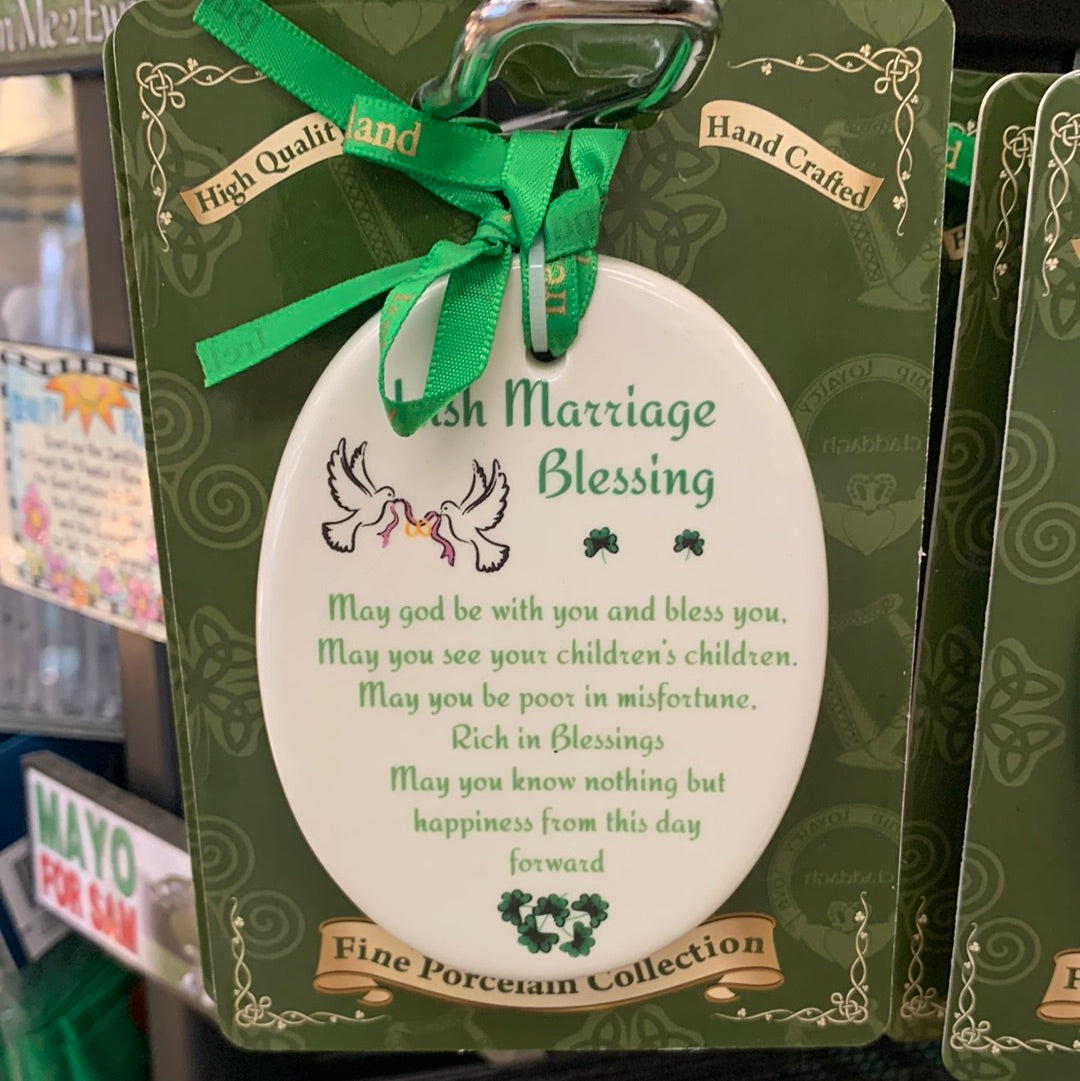 Porcelain Irish Marriage Blessing Ornament