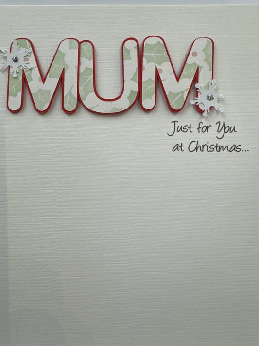 Handmade Mum christmas card