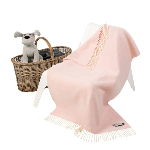 Baby Blanket Merino Cashmere Baby Pink In A Presentation Box