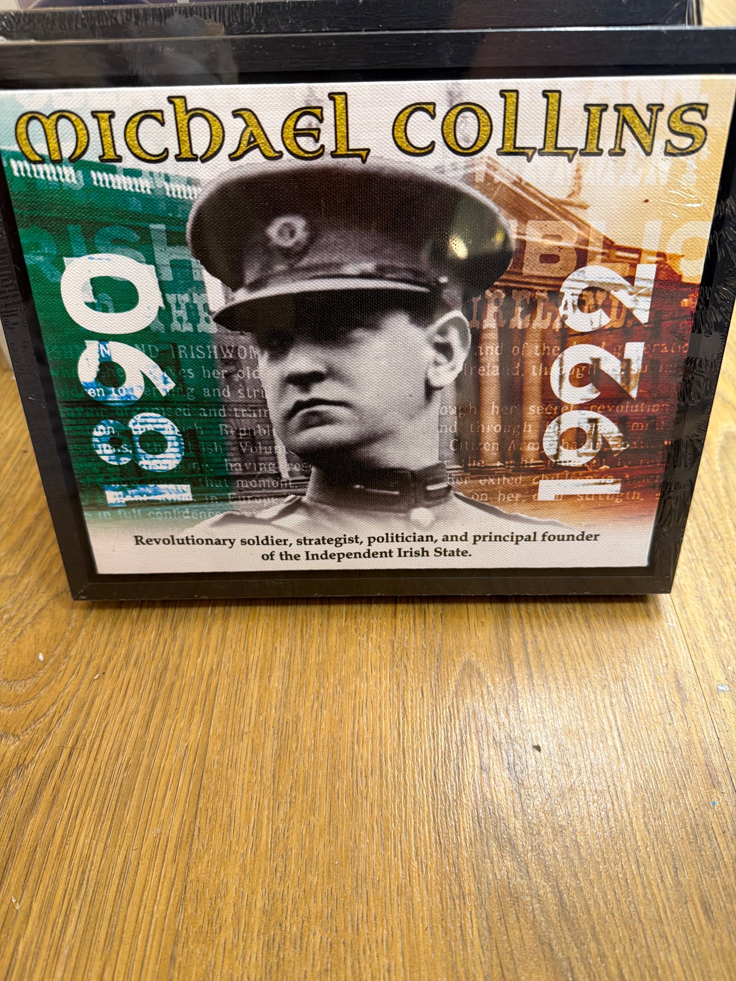 Michael Collins Proclamation Plaque Black Frame