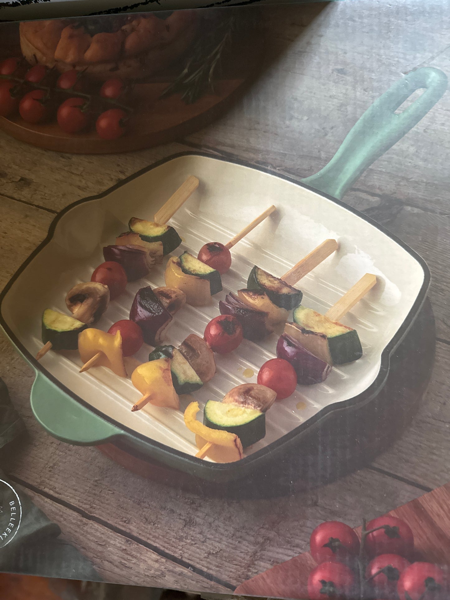 Belleek Living Cast Iron Enamel Grill Pan