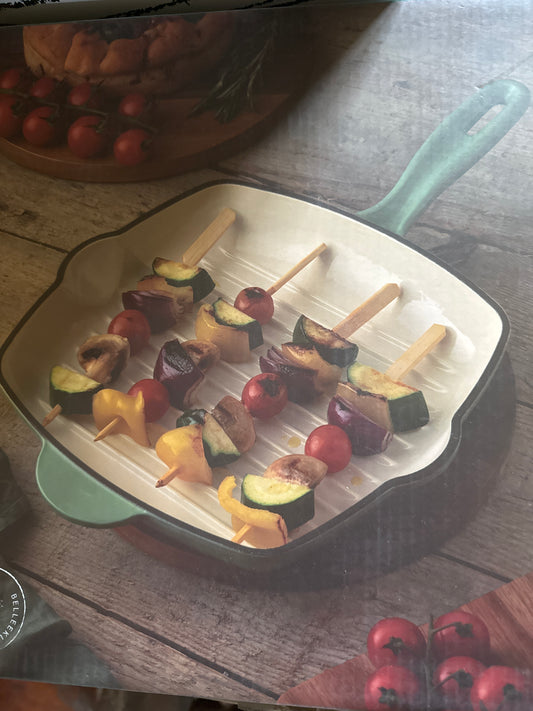 Belleek Living Cast Iron Enamel Grill Pan